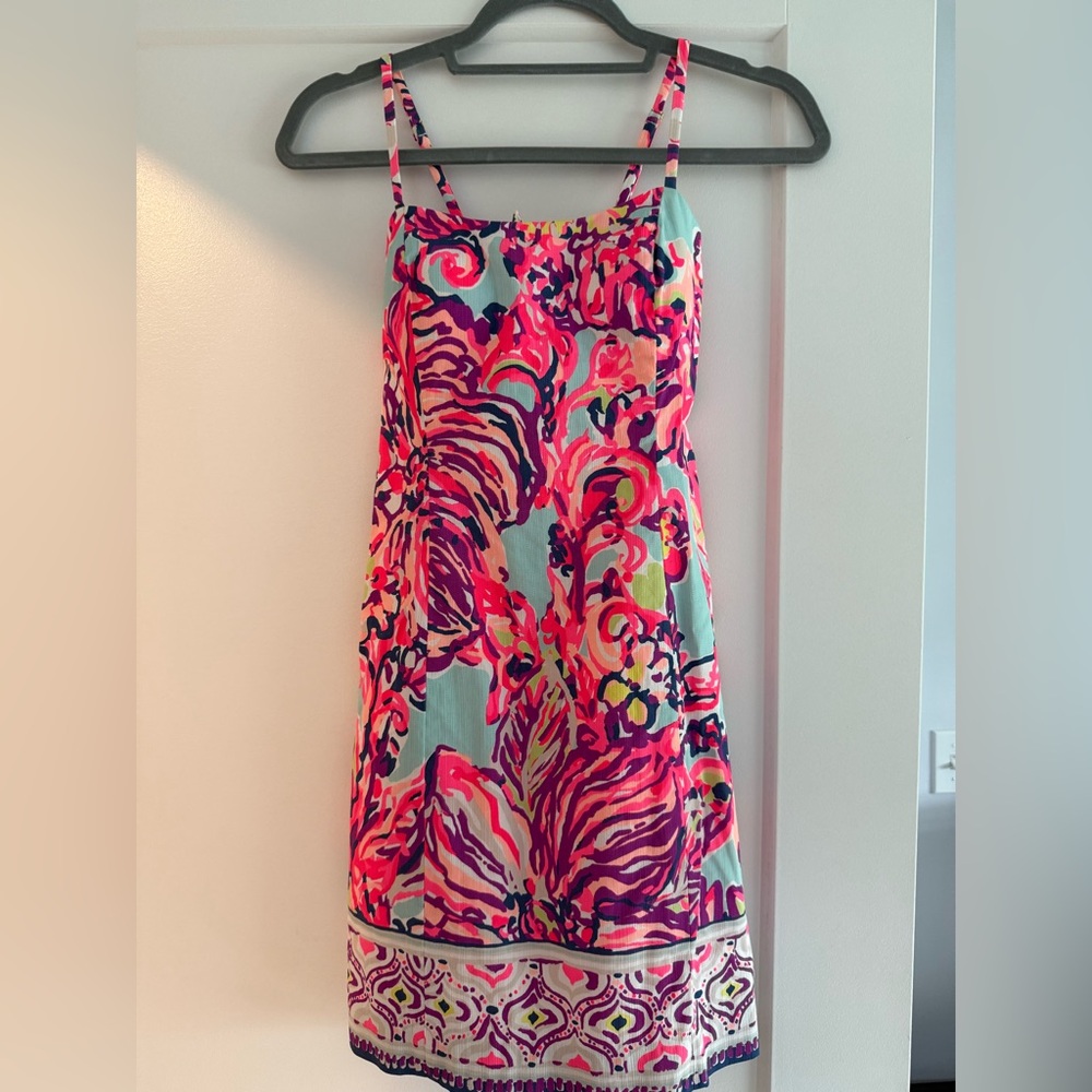 Lilly Pulitzer Pink and Blue Sleeveless Sundress Mini